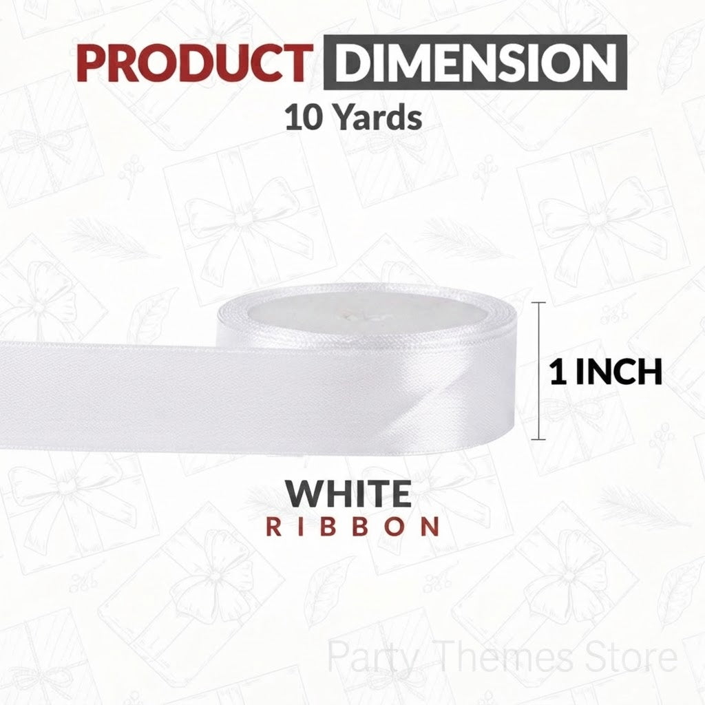 Multiple Color Silk Satin Ribbons – 10 Yards for Crafts & Gift Wrapping