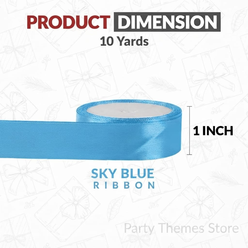 Multiple Color Silk Satin Ribbons – 10 Yards for Crafts & Gift Wrapping