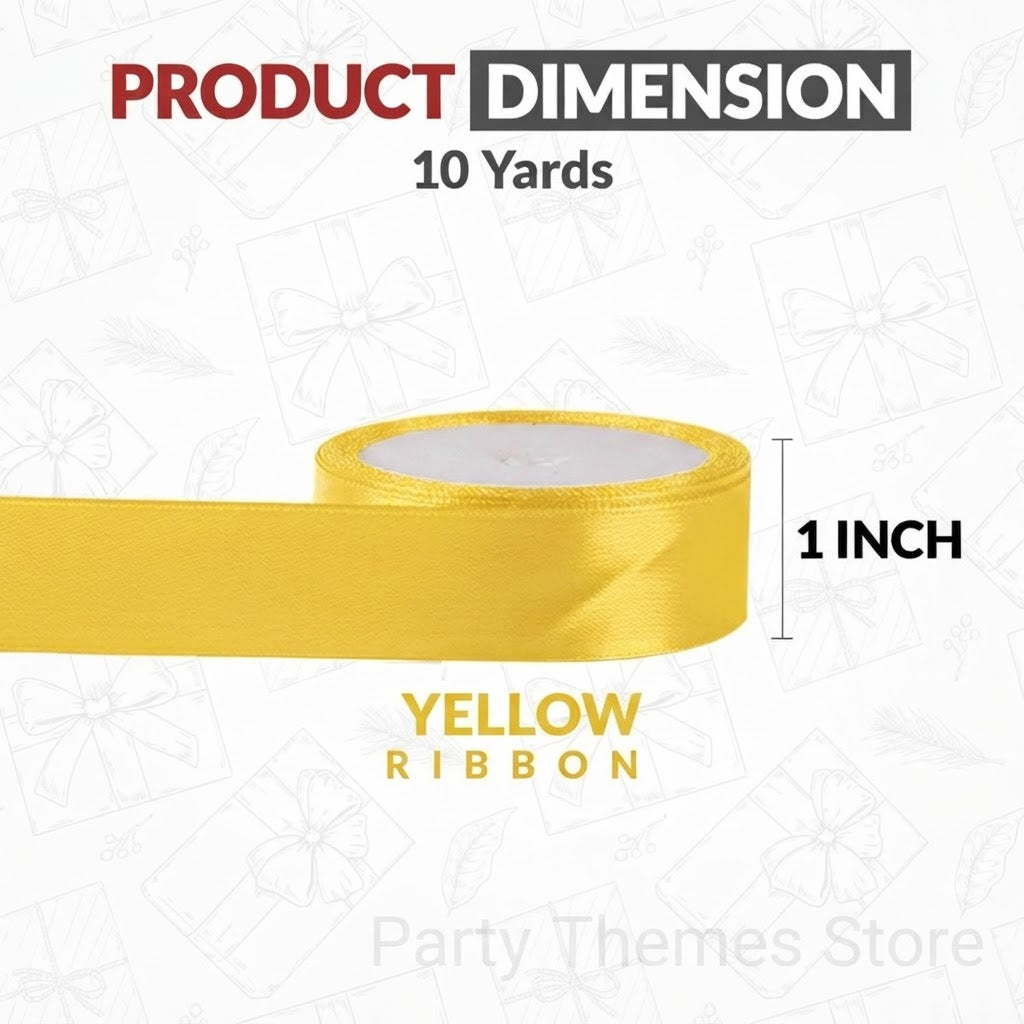 Multiple Color Silk Satin Ribbons – 10 Yards for Crafts & Gift Wrapping