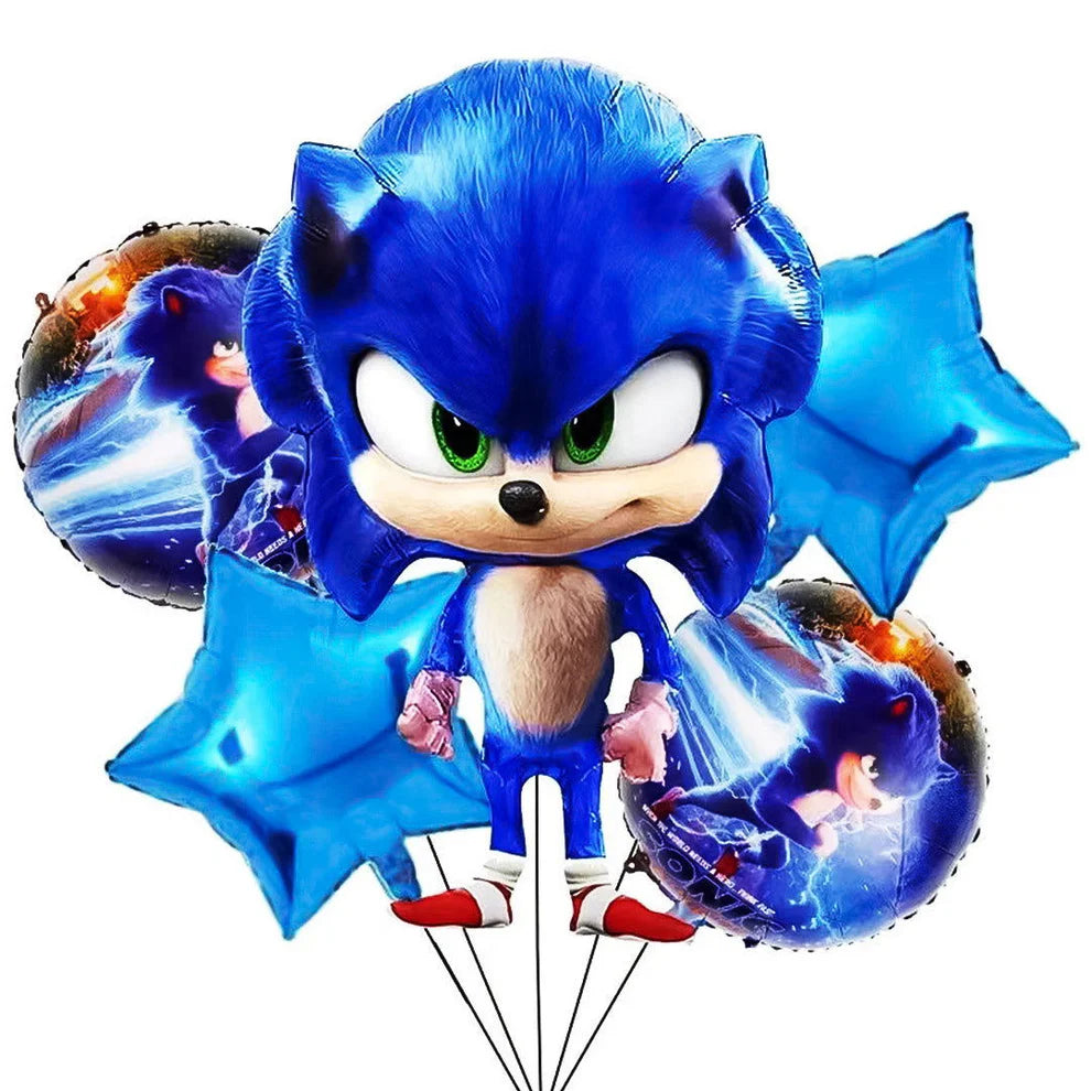 Sonic Foil Balloons 5 Pcs Set